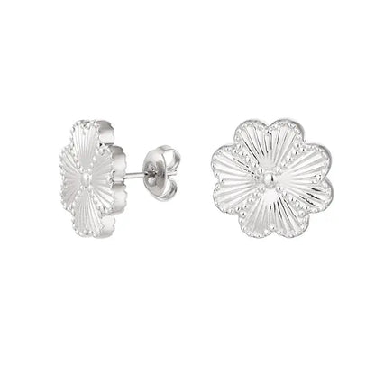Oorbellen bloem - Zilver oorbellen