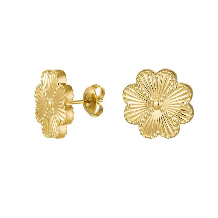 Oorbellen Bloem Goud oorbellen