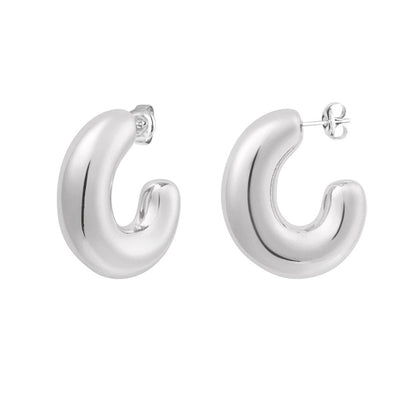 Oorbellen basic hoops 3,3cm - Zilver oorbellen