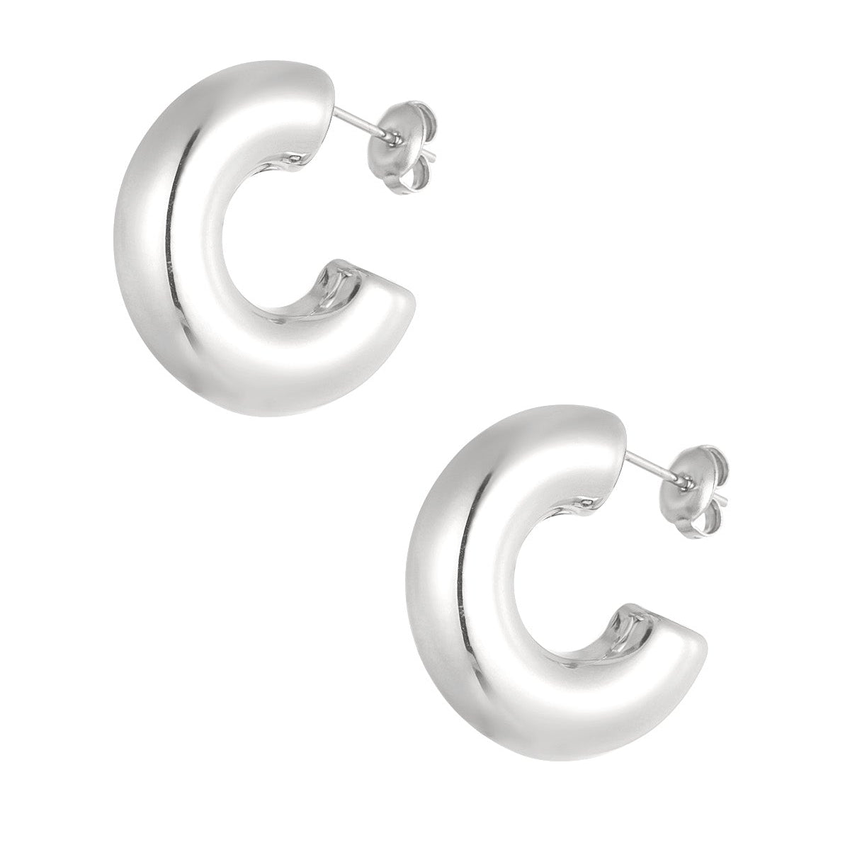 Oorbellen basic hoops 2,4cm - Zilver oorbellen