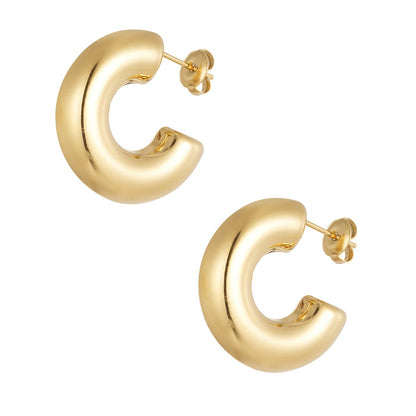 Oorbellen basic hoops 2,4cm - Goud oorbellen