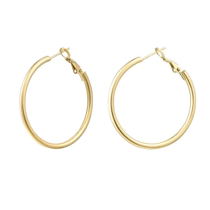 Oorbellen hoops 4cm - Goud oorbellen
