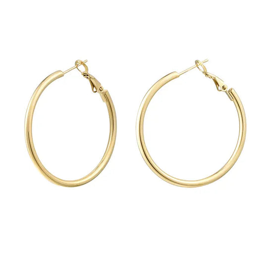Oorbellen hoops 4cm - Goud oorbellen