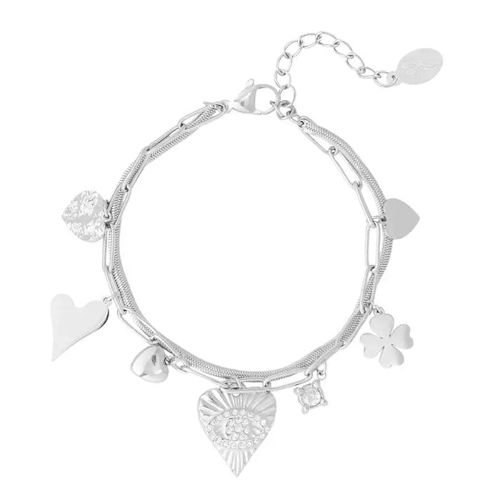 Dubbele armband lovely - Zilver armband