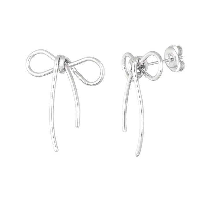 Oorbellen knotted bow - Zilver Oorbellen