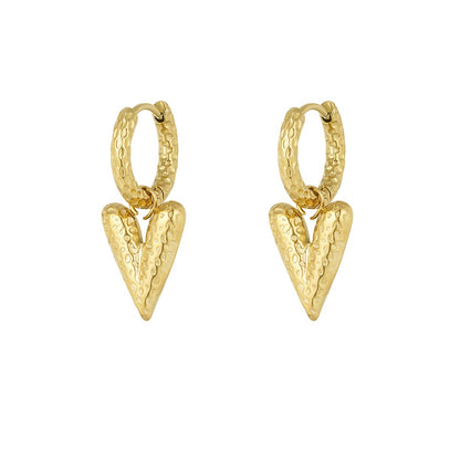 Oorbellen Cute Heart - Goud oorbellen