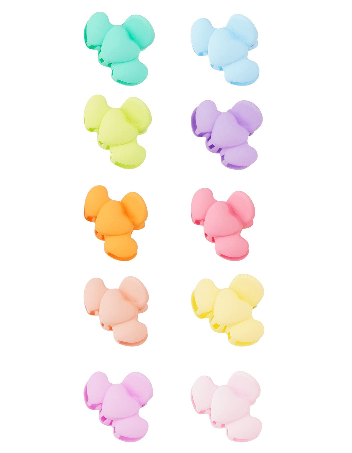 Mini haarclipjes met hartjes - set van 5 haarklem