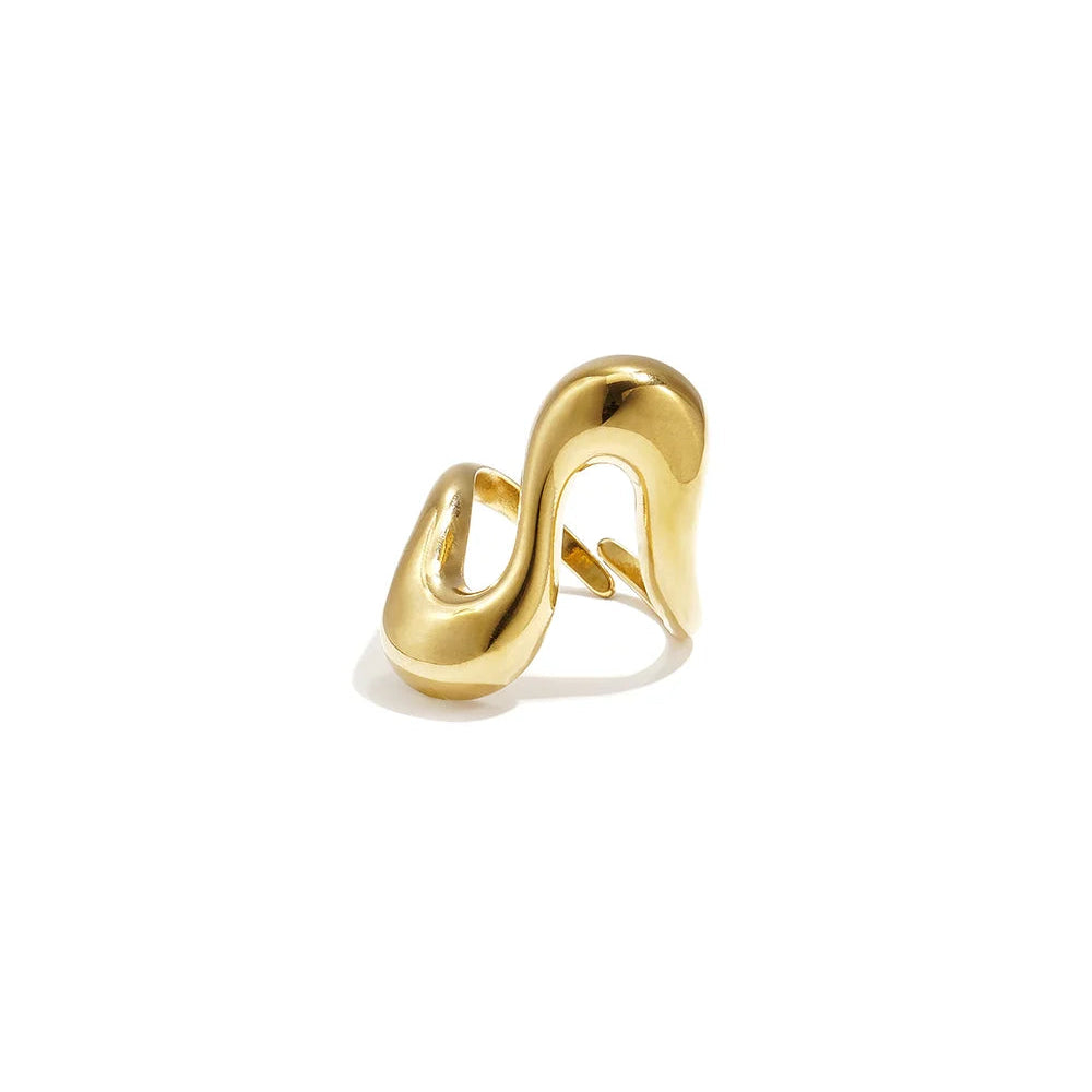 Ring Wave Goud Ring