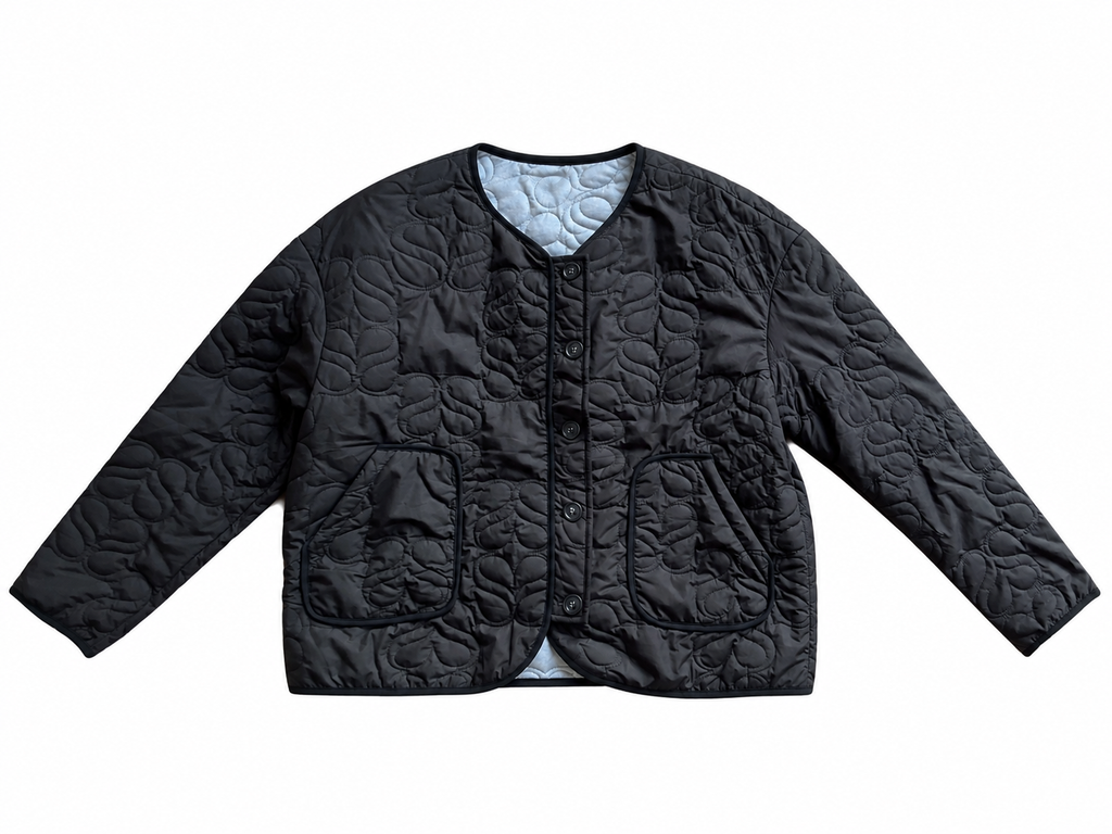 Quilted Cotton Jacket - Zwart Jassen