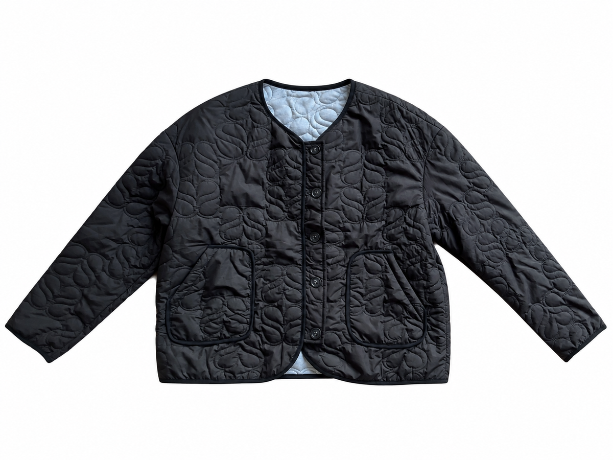 Quilted Cotton Jacket - Zwart Jassen