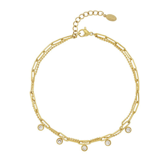 Enkelbandje sparkling chain - Goud enkelbandje