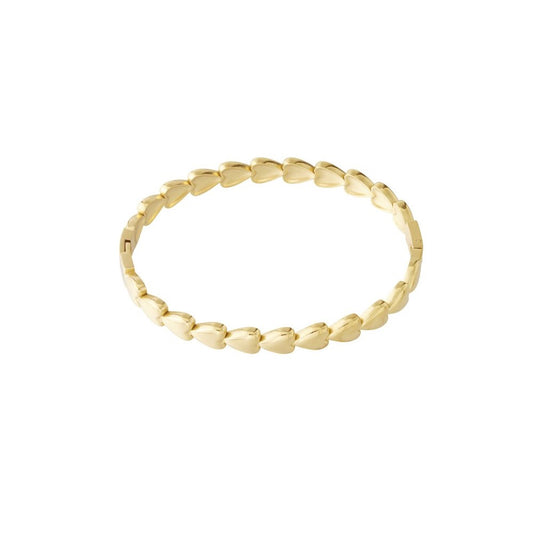 Armband bangle hearts - Goud armband