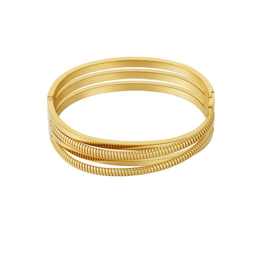 Armband bangle statement - Goud Armbanden