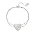 Armband Dubbel Hart - Zilver Armband