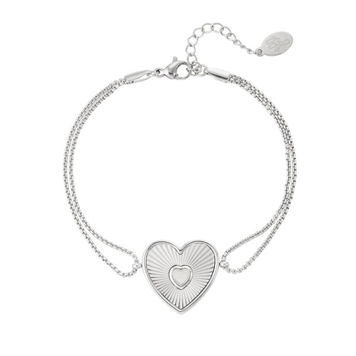 Armband Dubbel Hart - Zilver Armband