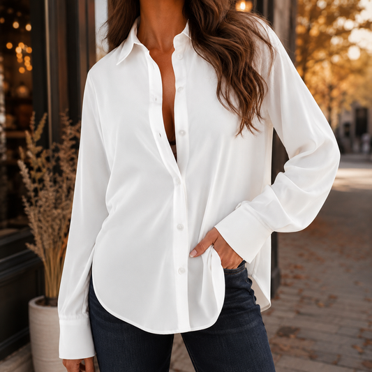 Basic Witte Blouse Kleding