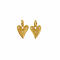 Oorbellen pearl heart - Goud oorbellen