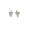 Oorbellen pearl heart - Zilver oorbellen