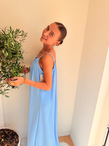 Maxi Dress Spaghettibandjes | One Size 36-50 Lichtblauw Jurken