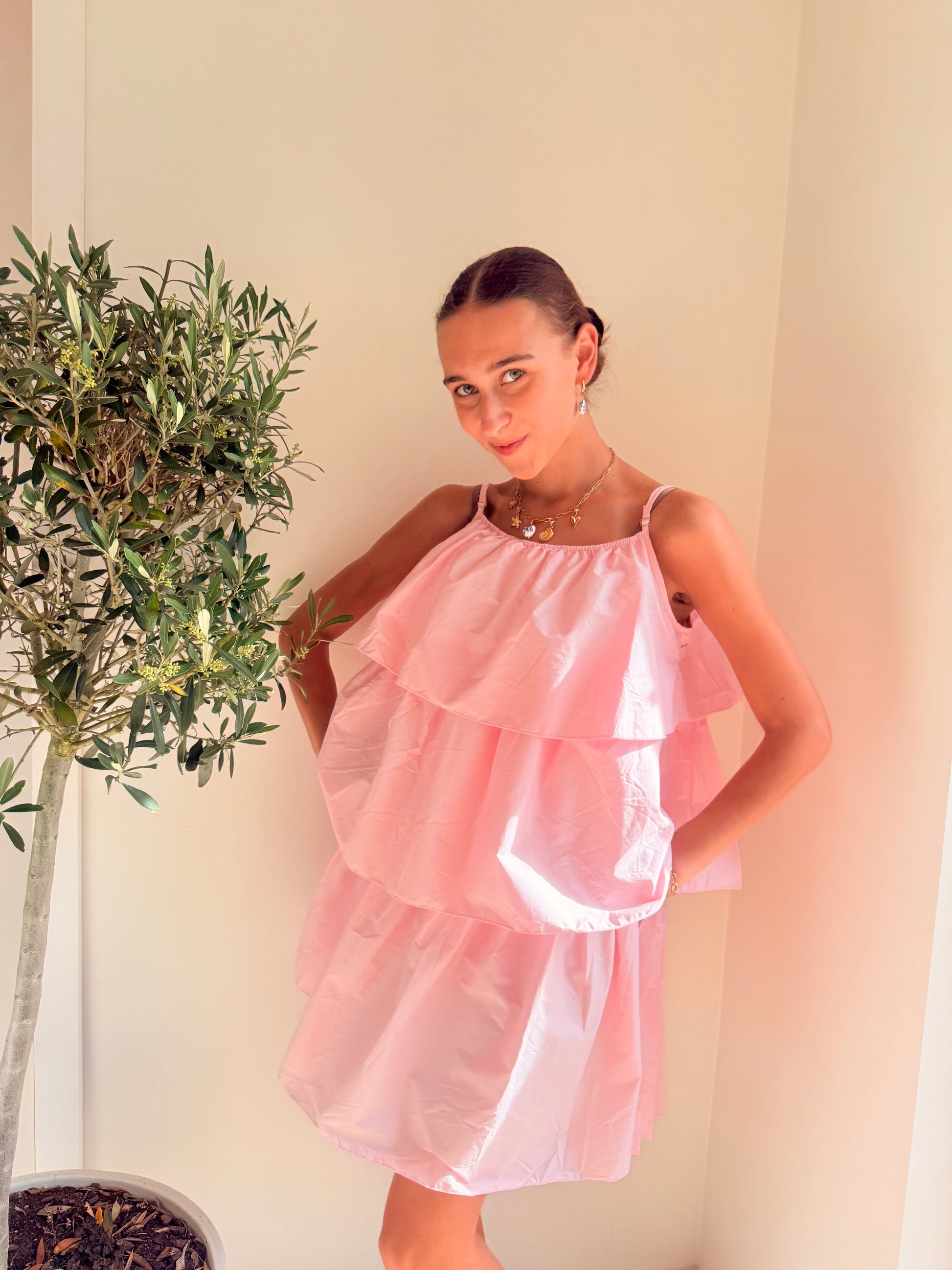 Ruffles Dress Roze Jurken