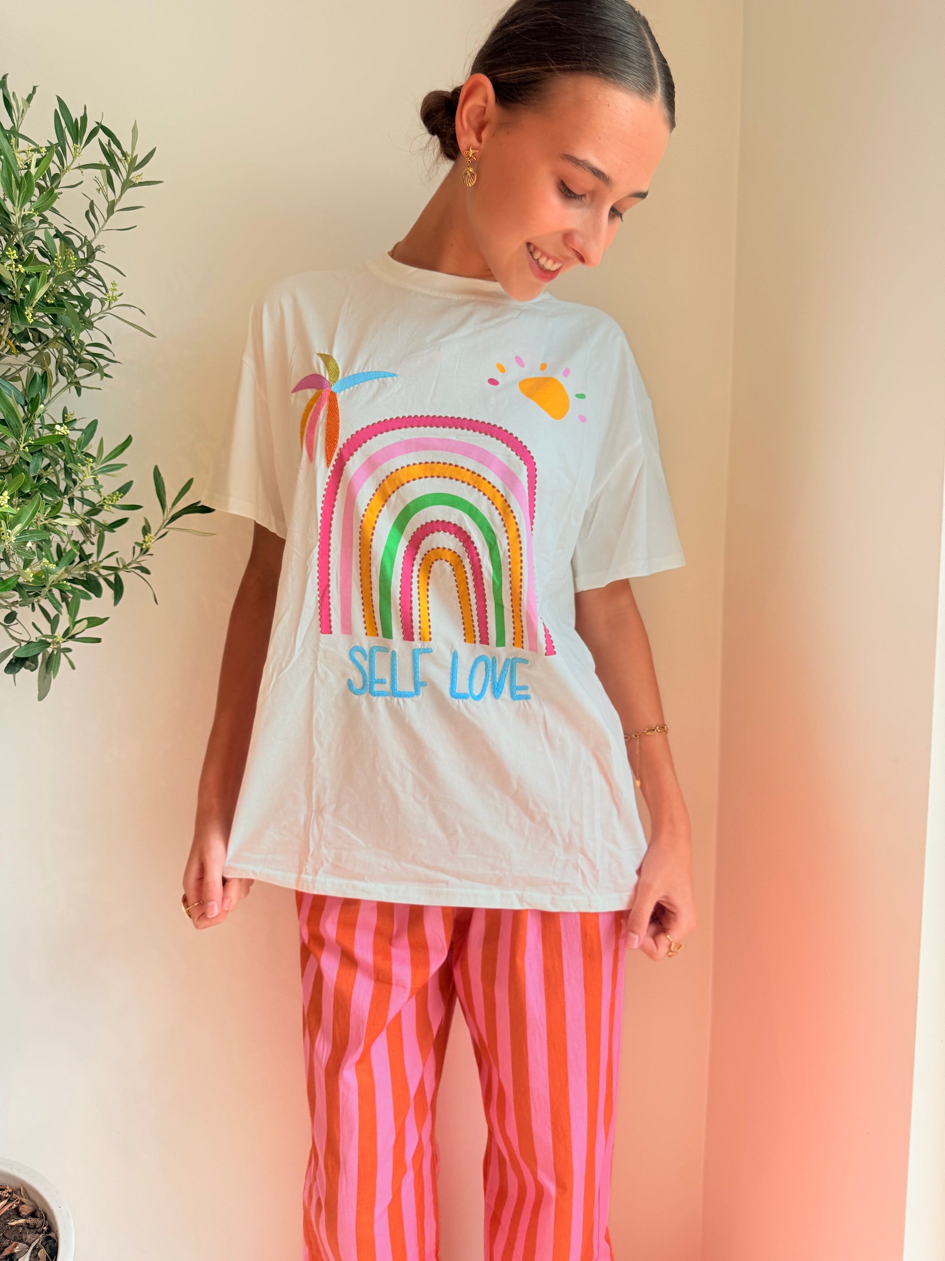 Self Love Embroidered T-shirt T-shirt