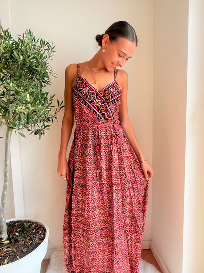Maxi Jurk Boho Fuchsia Jurk