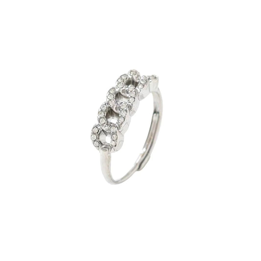 Chain Sparkle Ring Zilver ring