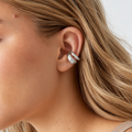 Ear Cuff met Parel - Zilver Oorbellen