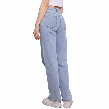 Jeans Wide Leg Strass