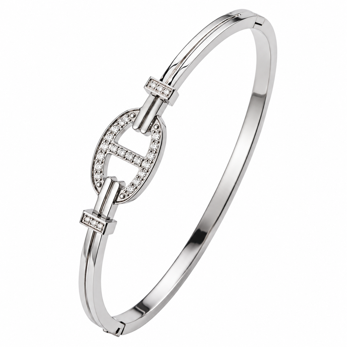 Armband Bangle DD Strass – Zilver armband