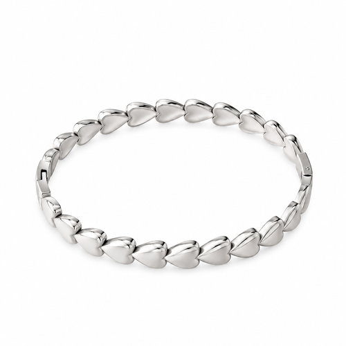 Armband bangle hearts - Goud Zilver armband