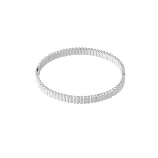 Armband bangle met structuur - Zilver Armbanden