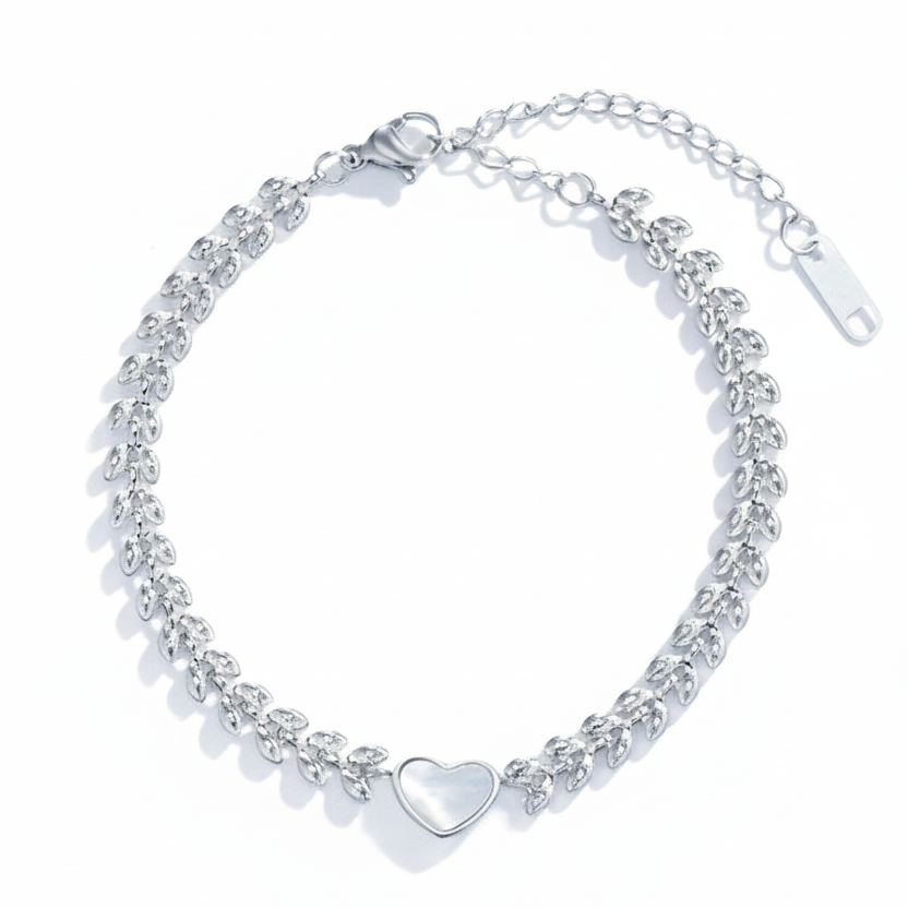 Armband full of hearts - Zilver armband