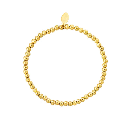 Armband midi beads 4mm - Goud armband