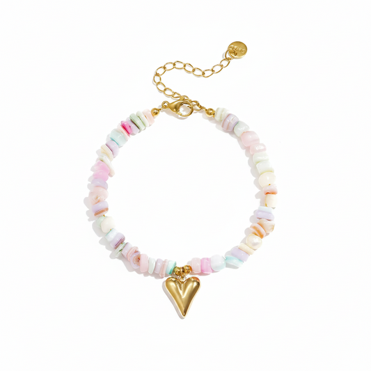 Armband Pastel Hart - Goud Armband
