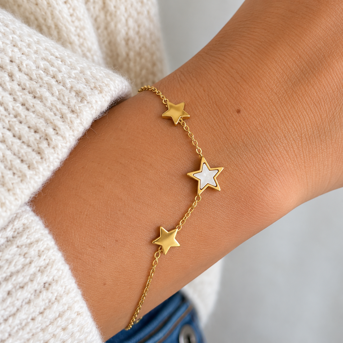 Armband Ster Parelmoer – Goud armband
