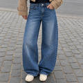 Balloon Jeans Met Strass – Denim Blue Jeans