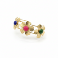 Bangle Flower – Goud Multicolour & Groen Multicolour Armband
