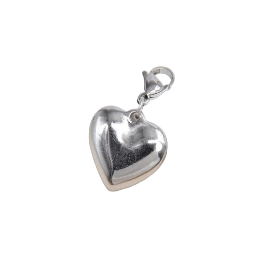 Bedel groot hart - Zilver Bedels