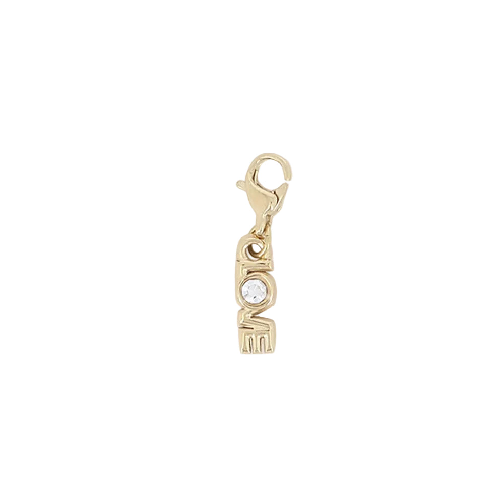 Bedel Love met strass - Goud Bedels