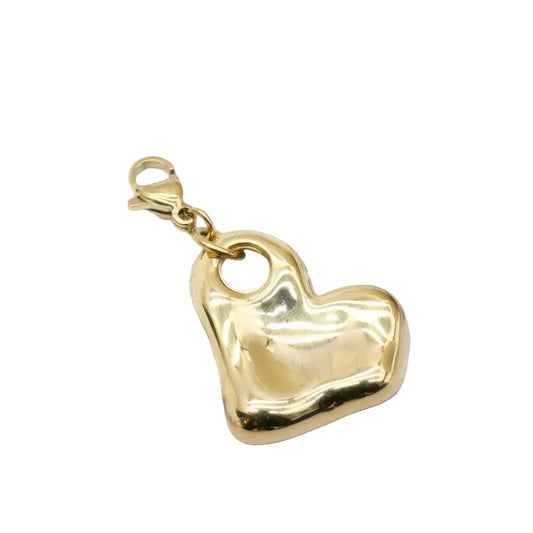 Bedel plat groot hart - Goud bedel