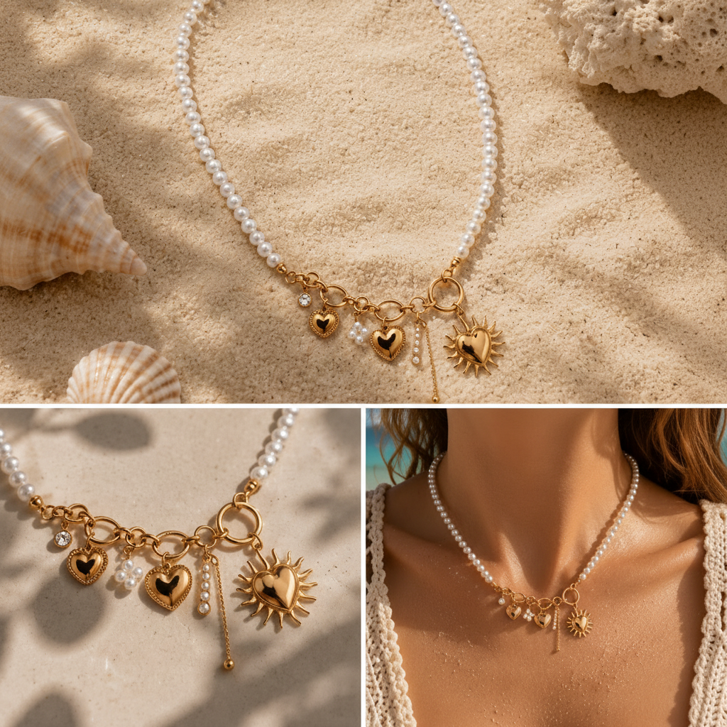 Bedelketting Sun & Pearls Ketting