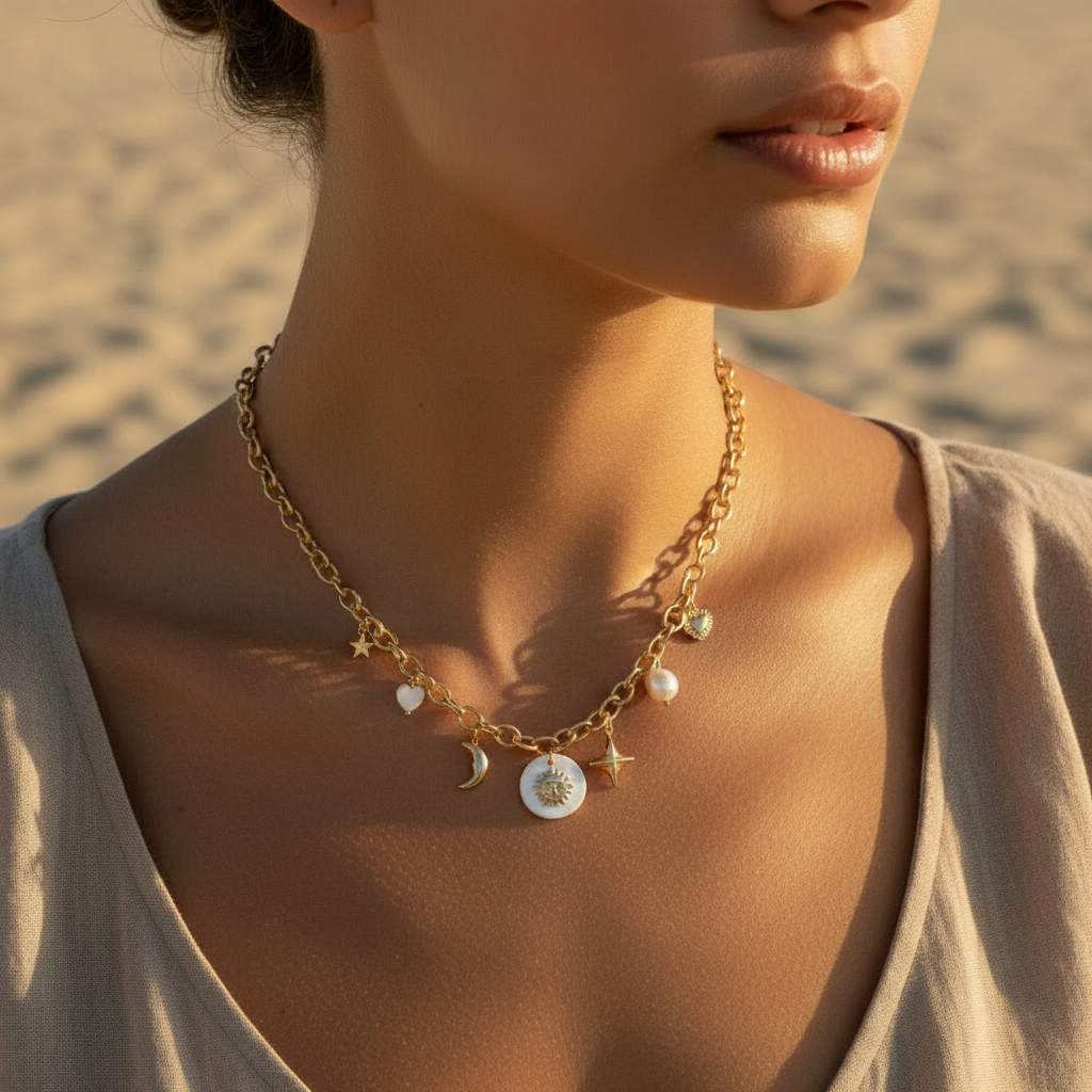 Bedelketting seasons - Goud ketting