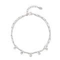 Enkelbandje sparkling chain - Zilver enkelbandje