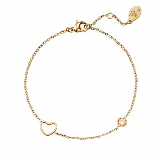 Birthstone Armband Goud Maart Armband