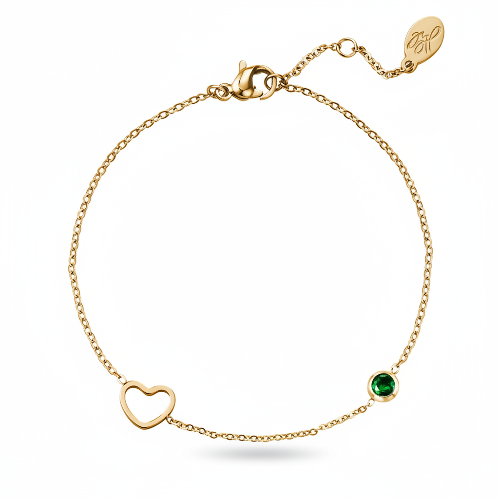 Birthstone Armband Goud Mei Armband