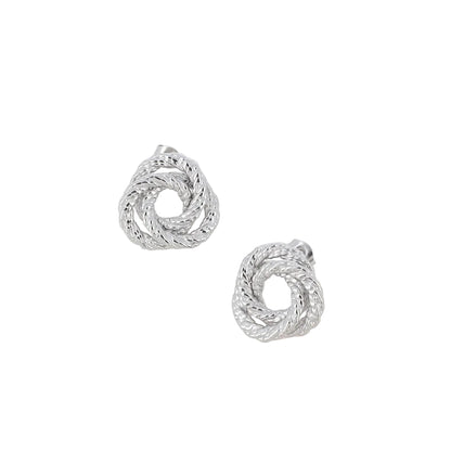 Oorbellen Twisted Knot Zilver oorbellen
