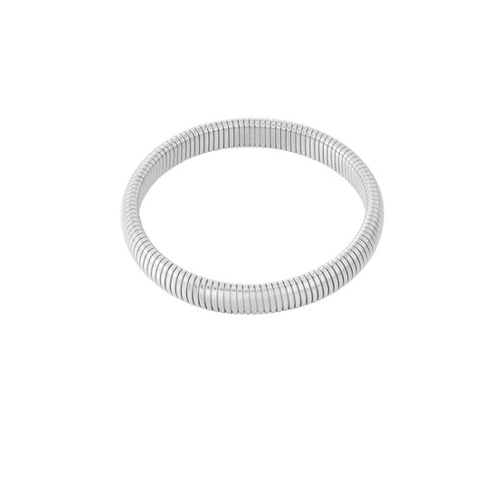 Zilveren Elastische Armband | 1 cm Breed Armband