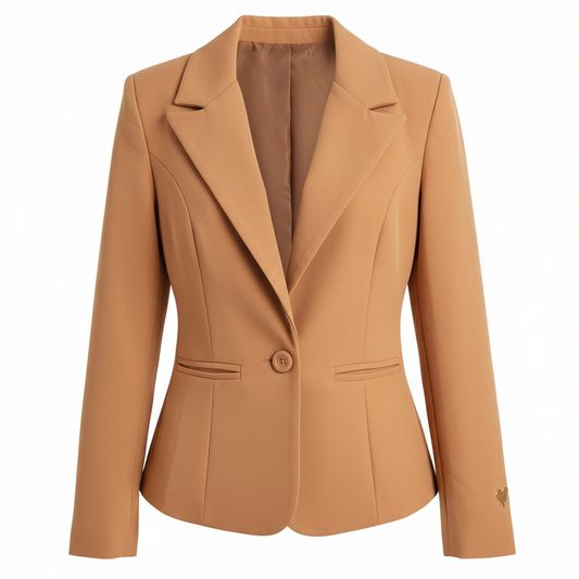 Blazer met Gouden Hartje - Camel blazer