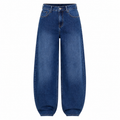 Barrel Jeans Donkerblauw – High Waist Relaxed Fit broeken